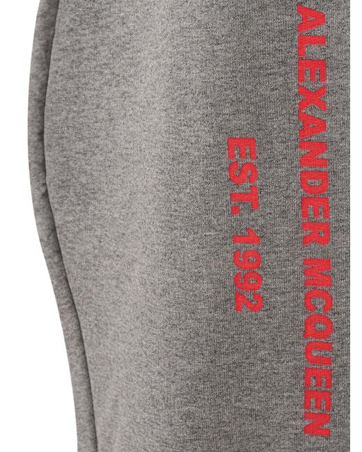 McQueen Gray Sports Trousers Logo Graffiti