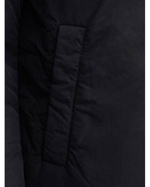 Add Blue Reservable Long Quilted Jacket