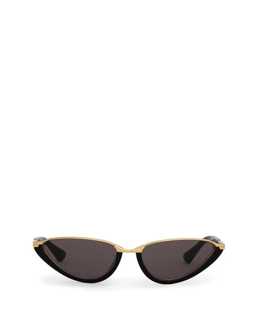 Bottega Veneta White Occhiali Da Sole Cut-Eye Classic