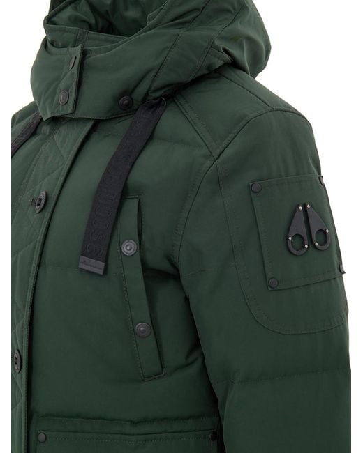 Moose Knuckles Green Field Jacket Imbottita