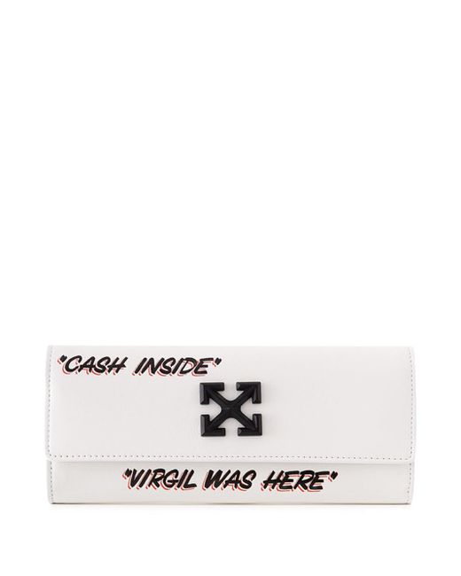 Portafoglio Jitney Off- 'Cash Inside' di Off-White c/o Virgil Abloh in White