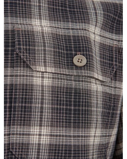 Camicia A Scacchi di Tom Ford in Gray da Uomo