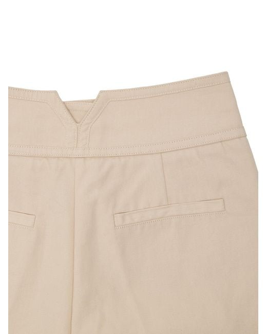 Cult Gaia Natural Pantaloni Cipria Con Fascia