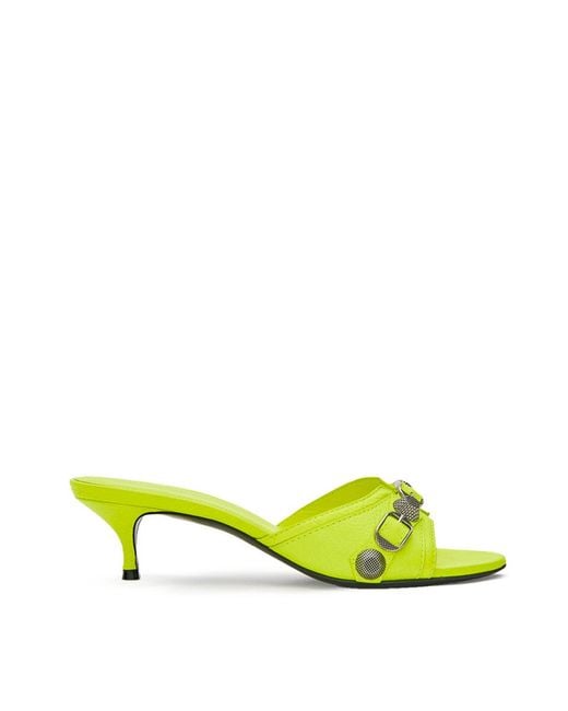 Balenciaga Yellow Heeled Mules