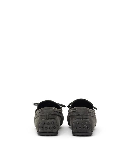 Tod's Black City Gommino Laccetto Moccasin for men