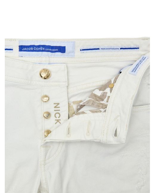 Jacob Cohen White Jeans Nick Slim Fit for men