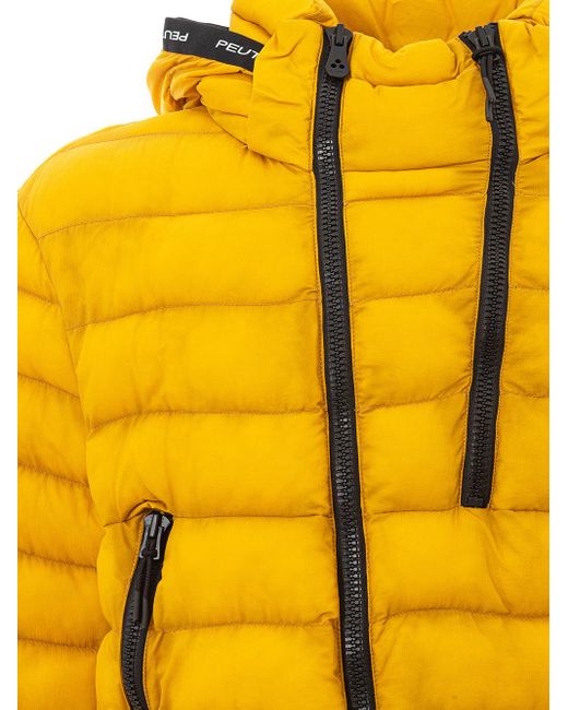 Peuterey Yellow Padded Jacket With Zip for men