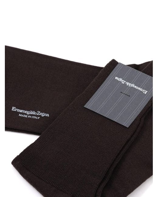 Zegna Black Tripack Socks for men