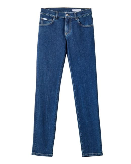 Dolce & Gabbana Blue Jeans Skinny Cinque Tasche for men