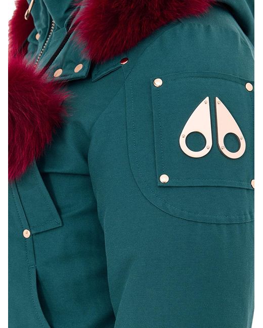 Moose Knuckles Blue Giubbino Bomber Imbottito