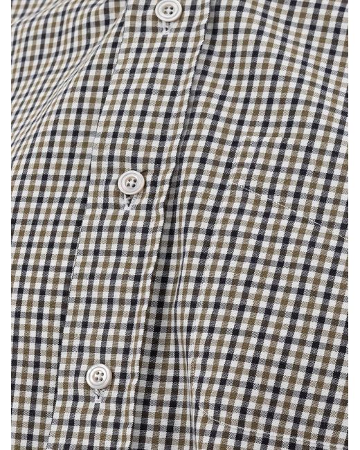 Camicia A Quadretti di Tom Ford in Gray da Uomo