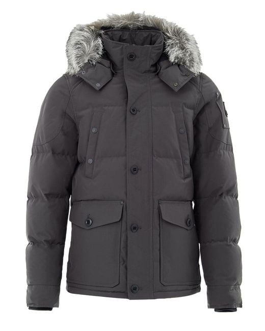 Moose Knuckles Gray Giubbino Field Jacket for men
