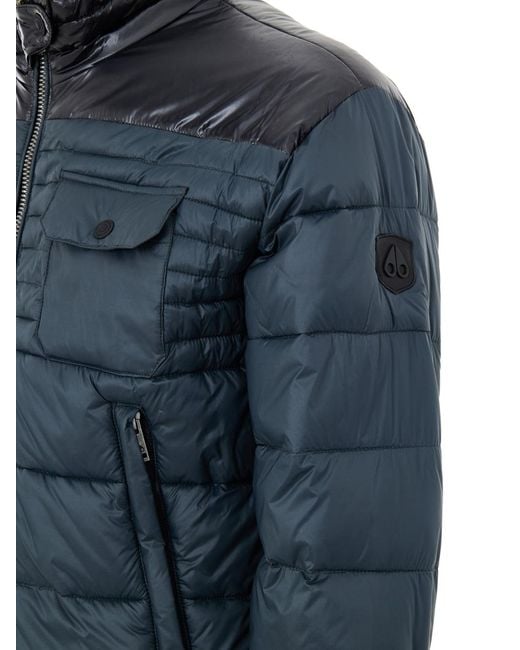 Moose Knuckles Blue Giubbino Imbottito Leggero for men