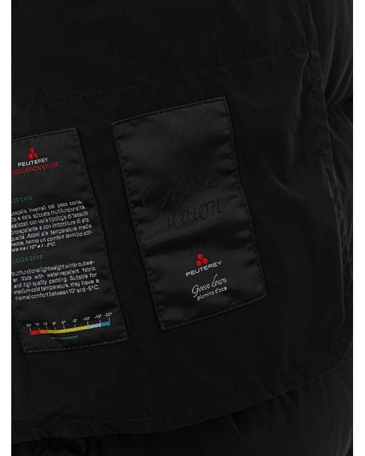Peuterey Long Quilted Black Jacket