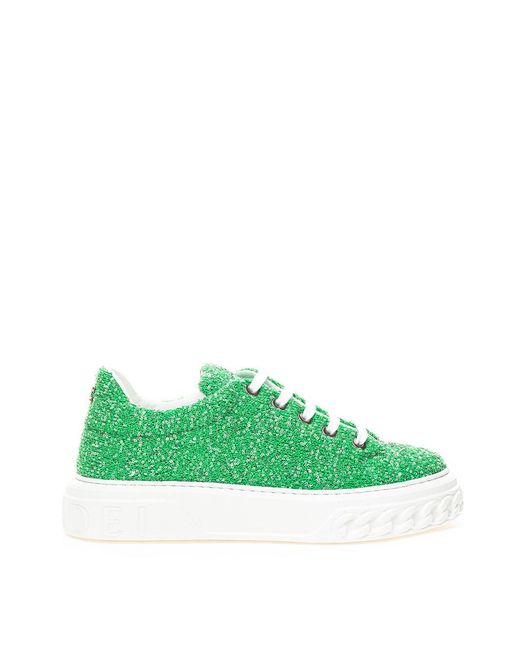 Casadei Green Leather Sneaker