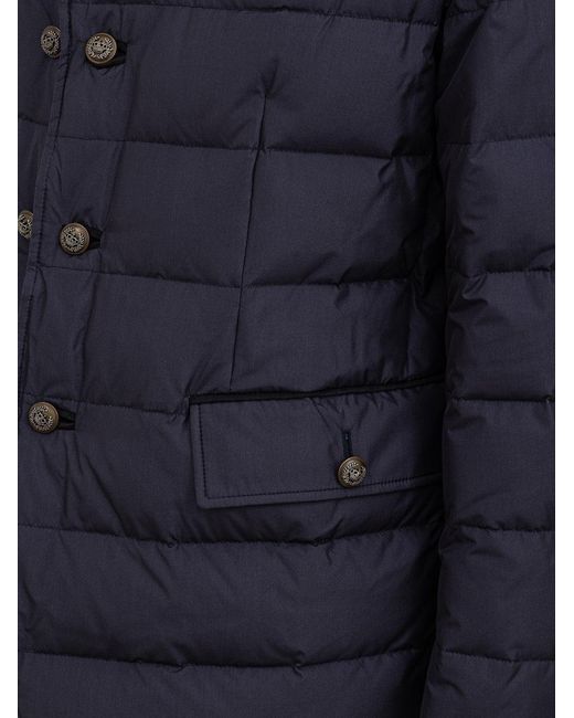 Dolce & Gabbana Blue Double-Breasted Jacket With Embroidered Buttons for men