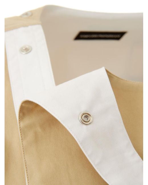 Emporio Armani Natural Oversized T-shirt With Side Closure for men
