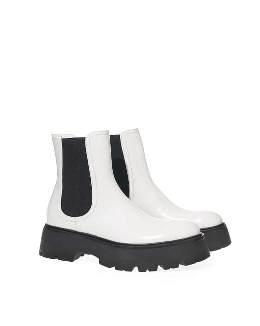 McQueen White And Leather Boot
