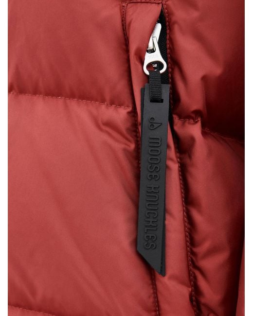 Moose Knuckles Red Giubbino Puffer Imbottito Ruggine for men
