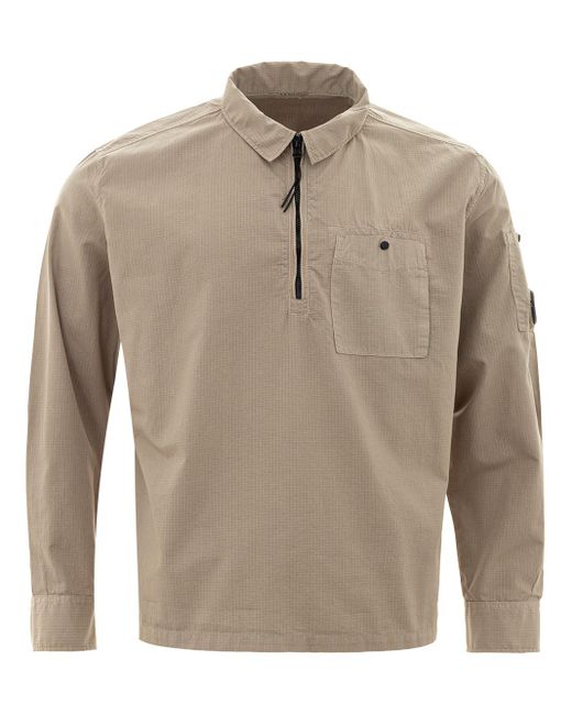 Camicia Overshirt Mezza Zip di C P Company in Gray da Uomo