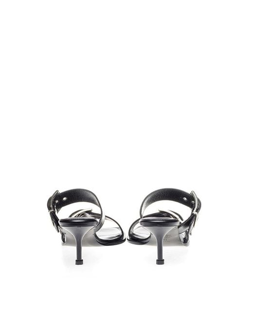 McQueen Metallic Sandal With Buckle