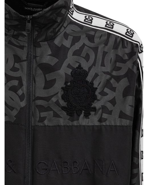 Giacca Antivento Oversize Con Logo di Dolce & Gabbana in Black da Uomo