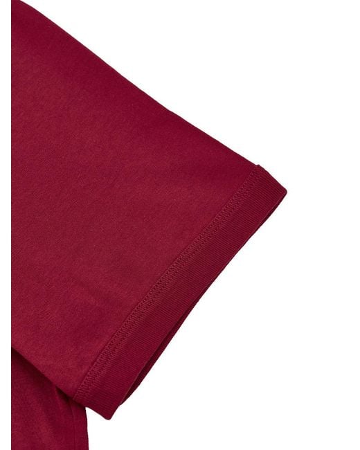 Dolce & Gabbana Red T-Shirt Girocollo for men