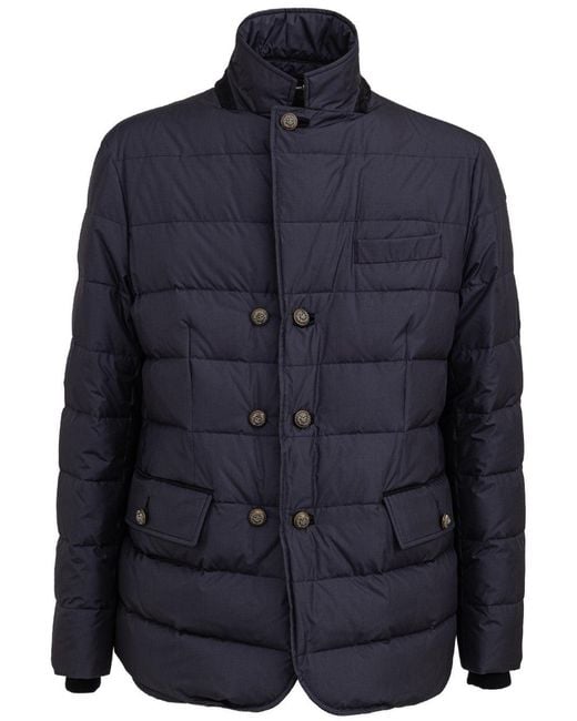 Dolce & Gabbana Blue Double-Breasted Jacket With Embroidered Buttons for men