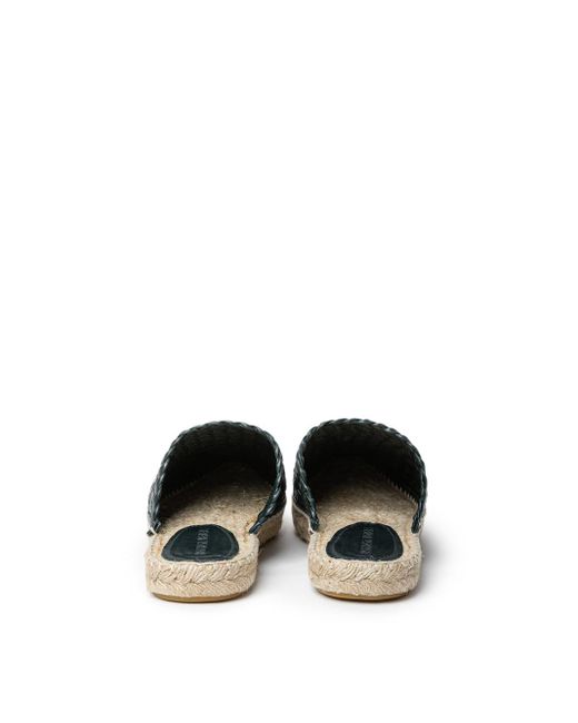 Bottega Veneta Green Espadrillas Lagoon Con Intreccio