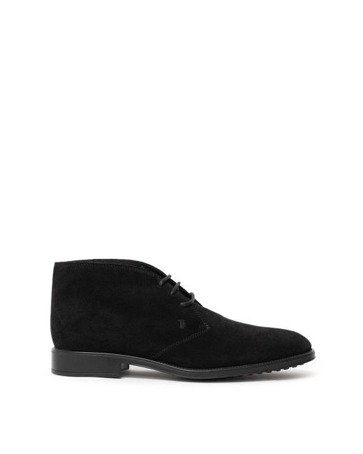 Tod's Black Polacchino Stringato for men
