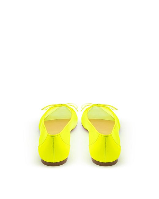 Christian Louboutin Yellow Fluro Flat Point Toe Shoe