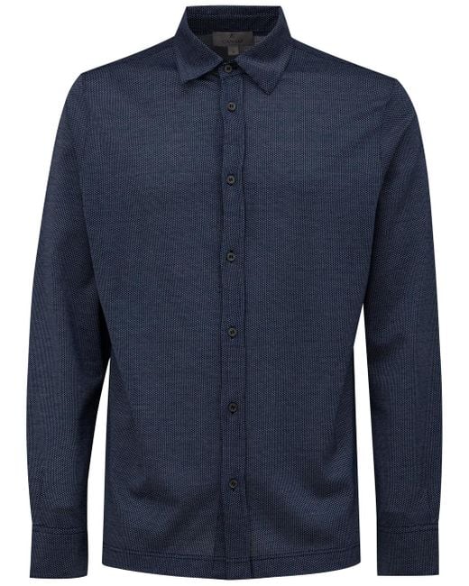 Canali Blue Long Sleeve Shirt for men