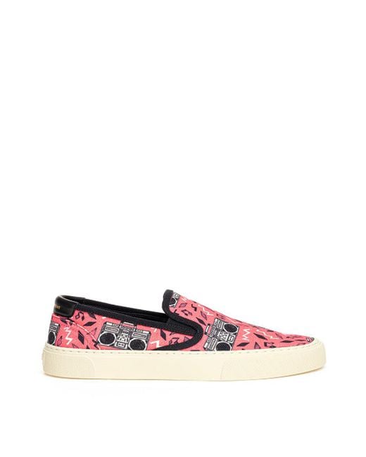 Saint Laurent White Slip On