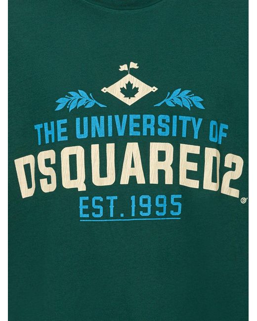 DSquared² Green T-Shirt Overfit for men