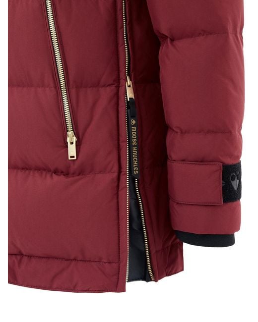 Moose Knuckles Red Piumino Imbottito Con Zip