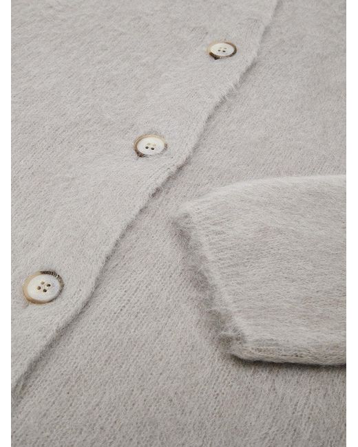Gran Sasso Gray Cardigan Con Colletto Alla Corena