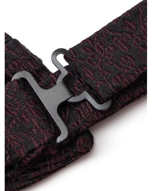 Dolce & Gabbana Black Bow Tie With Silk Embroidery for men