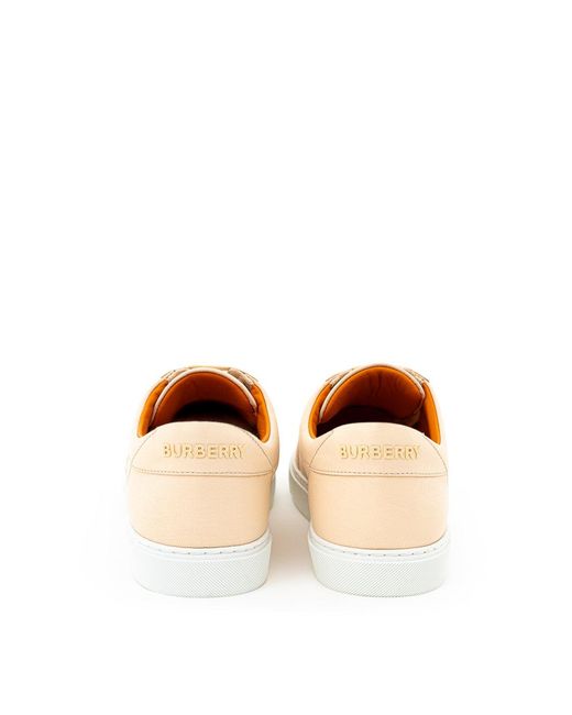 Burberry White Powder Leather Sneaker