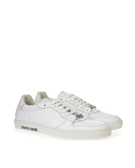 Roberto Cavalli White Low Sneakers