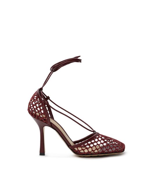 Bottega Veneta Pink Stretch Network Sandals