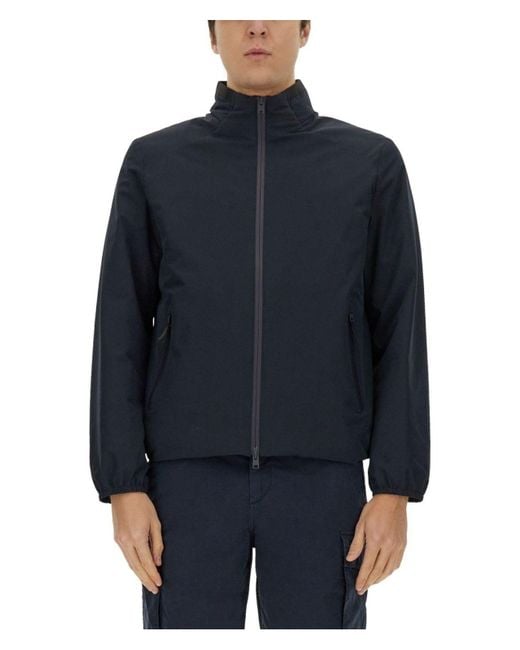 Woolrich Blue Waterproof Bomber Jacket for men
