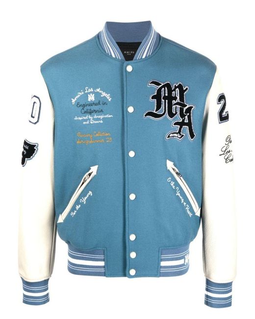 Amiri Blue Oversized Varsity Jacket for men