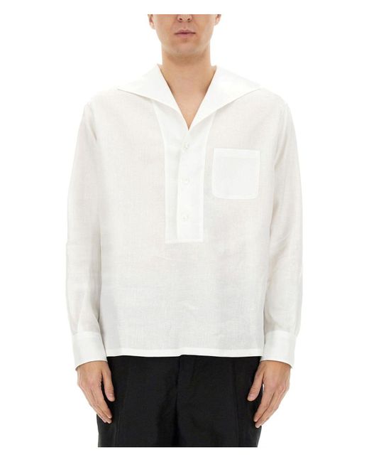 Dolce & Gabbana White Linen Shirt for men