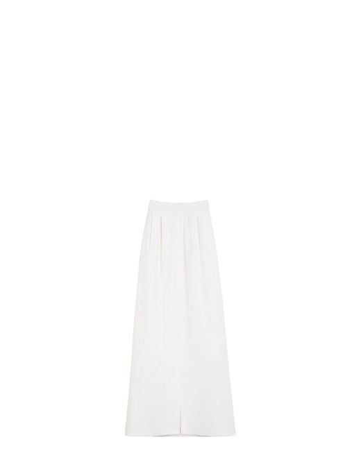 Max Mara White Alcade1234 Maxi Skirt