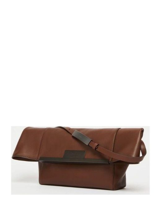 Max Mara Brown Mmclaspclutch