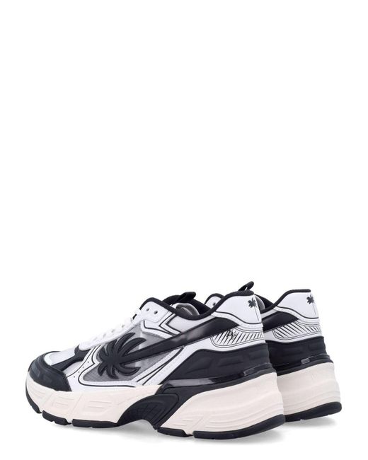 Palm Angels White Pa 4 Leather Sneakers for men