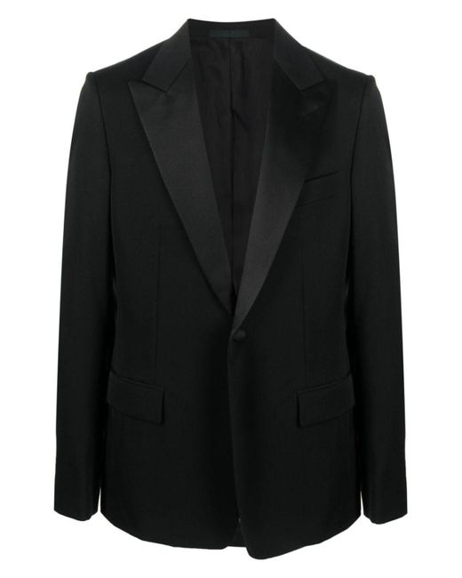 Lanvin Black Peak Collar Tuxedo Jacket for men