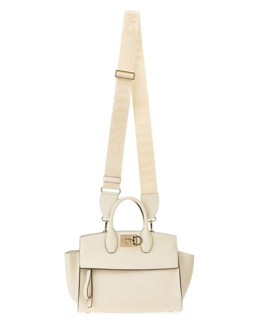 Ferragamo Natural Soft Medium Study Bag
