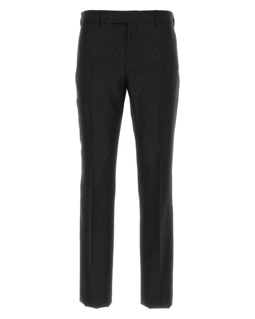 Versace Black Wool Blend Pant
