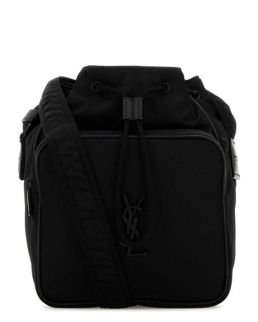 Saint Laurent Black Nylon Bucket Bag